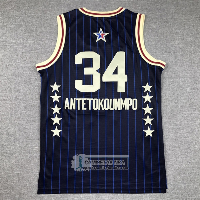 Camiseta Nino All Star 2024 Milwaukee Bucks Giannis Antetokounmpo NO 34 Azul